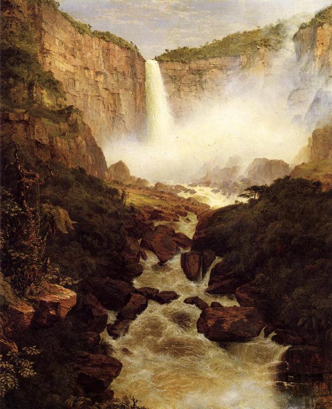 Frederic Edwin Church Tequendama Falls near Bogota, New Granada Sweden oil painting art